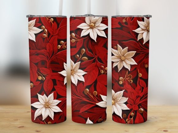 20oz Tumbler Wrap Flower Weihnachtsstern Graphics for Crafts
