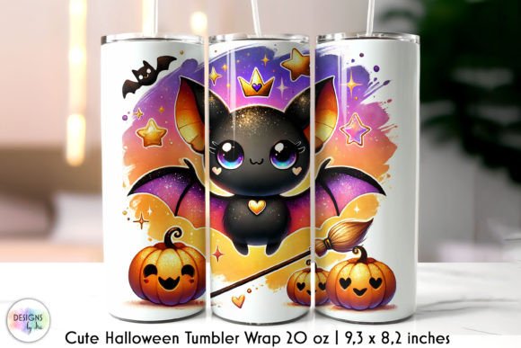 Cute Halloween Tumbler Wrap Graphics