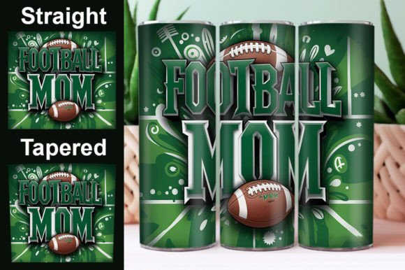 Football Mom Sublimation Tumbler Wrap Graphics