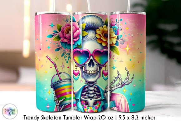 Funny Skeleton Tumbler Sublimation Graphics