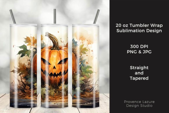 Halloween Jack Lantern Tumbler Wraps Graphics