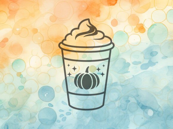 Pumpkin Spice Coffee Clipart PNG SVG: Graphics & Illustrations