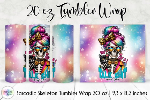 Sarcastic Skeleton Coffee Tumbler Wrap Graphics Review
