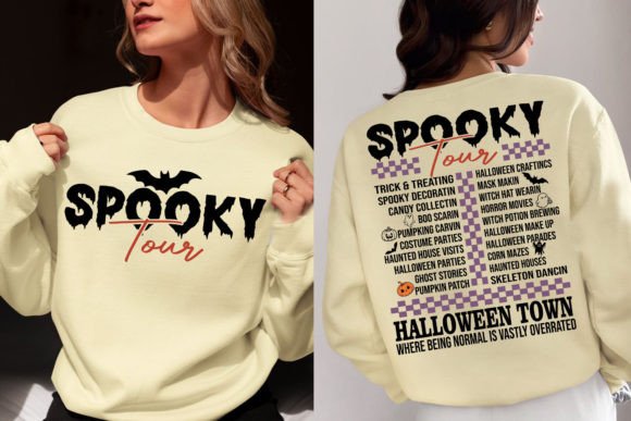 SPOOKY HALLOWEEN TOWN PNG Graphics for T-Shirt Designs