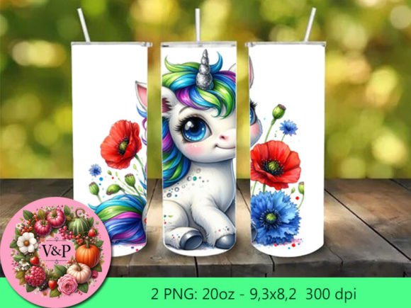 Tumbler Sublimation Designs Unicorn: Graphics for Tumbler Wraps
